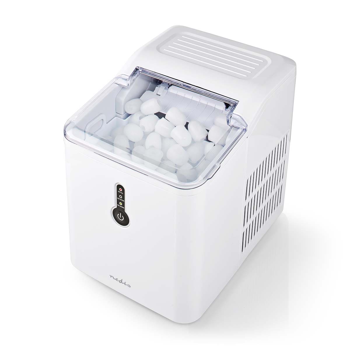 Nedis - Eiswürfelbereiter - Eiswürfelmaschine - 1.5 l Wasserbehälter, 12 kg Eisproduktionskapazität, Kunststoff