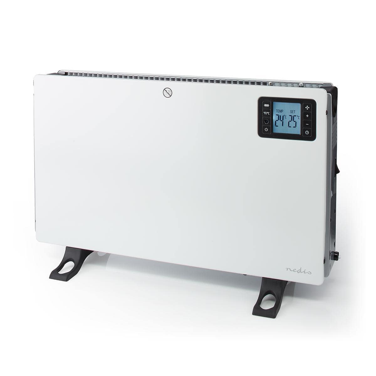 Nedis - Konvektor Heizgerät - Konvektionsheizgerät, Frostmodus, mit Turbofunktion, mit Fernbedienung, 3 Wärmeeinstellungen, LCD Display
