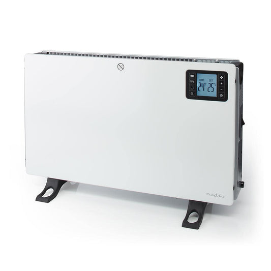 Nedis - Konvektor Heizgerät - Konvektionsheizgerät, Frostmodus, mit Turbofunktion, mit Fernbedienung, 3 Wärmeeinstellungen, LCD Display