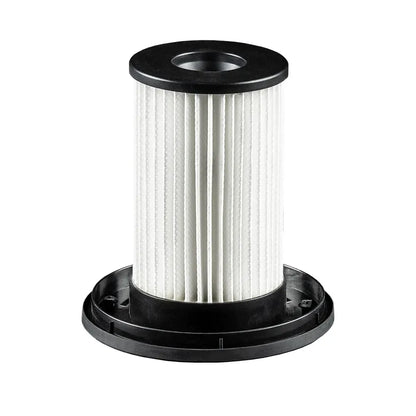 Der immer-saugut Filter Bosch BBS1/BBS8/BCS1/BCS8/BSS8/BKS8 Unlimited Gen2 Serie 8 kompatibel 12023349, 12036642, ist ein zylinderförmiger Vakuumfilter aus weißem Papier mit schwarzem Kunststoffdeckel und breitem Boden, der aufrecht auf einem weißen Hinte